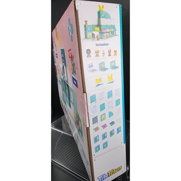Tiletown Pet Clinic and Rescue Magnetic Tile Set Creative Building Playset - Picture 8 of 9